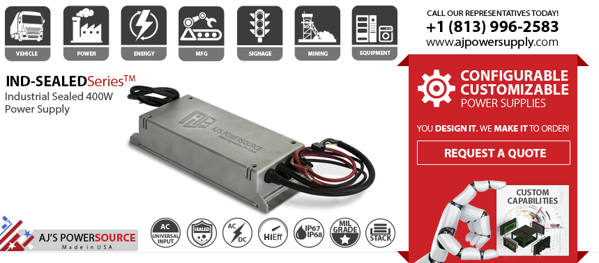 Industrial Sealed IP67 AC DC Power Supply, Industrial IP67 Power Supplies, Custom Industrial Sealed Power Supply, Industrial Sealed IP67 Power Supply