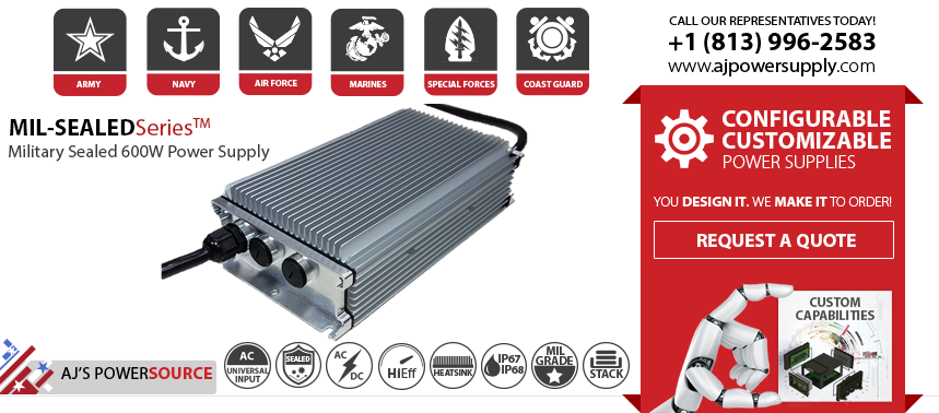 Military Sealed IP67 IP65 Power Supply | IP67 IP65 Power Supplies, Custom Military IP67 IP65 Power Supply, Military IP67 IP65 Power Supply, Sealed IP67 IP65 Power Supply